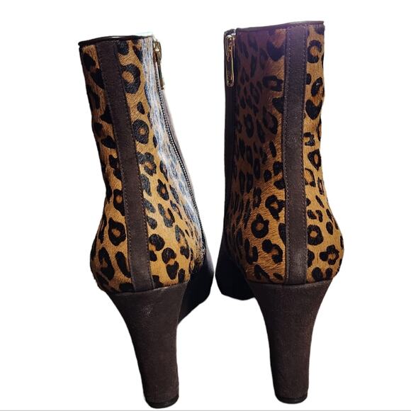 Rockport Seven to 7 suede heeled boots brown and leopard size 9 NEW - Picture 5 of 8